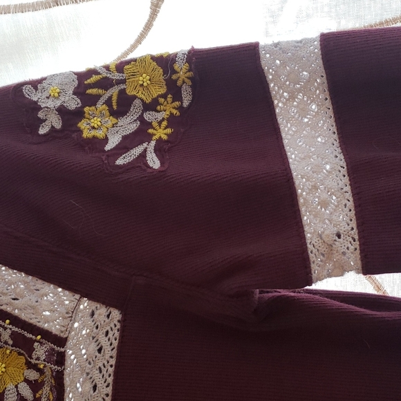 Free People Cozy On Up Embroidered Top - Picture 5 of 12